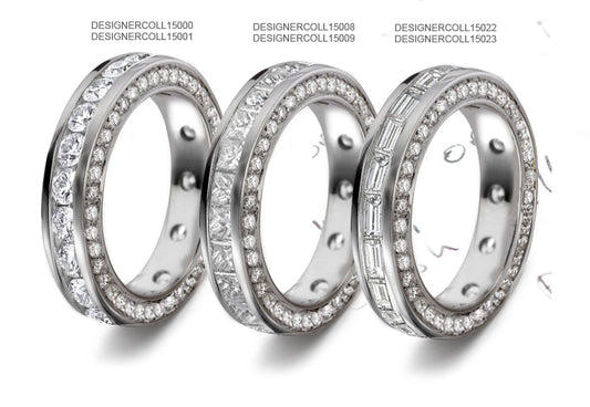 stackable eternity ring channel set with round diamonds