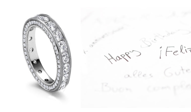 stackable eternity ring channel set with round diamonds
