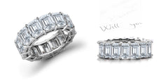 eternity anniversary band prong set with emerald cut diamonds