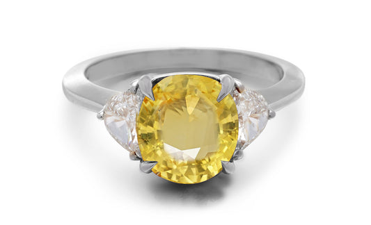 1212 custom made vintage inspired yellow sapphire and diamond floral halo engagement rings