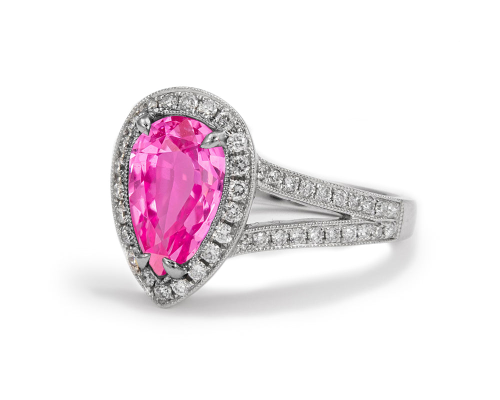 Custom Pink Sapphire vs Pink Diamond Engagement Rings – Custom Made Rings