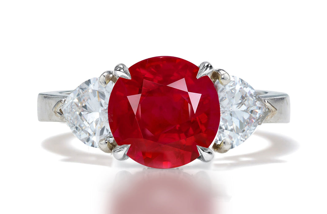 Custom Unique Diamond & Ruby Gemstone Engagement Rings – Custom Made Rings