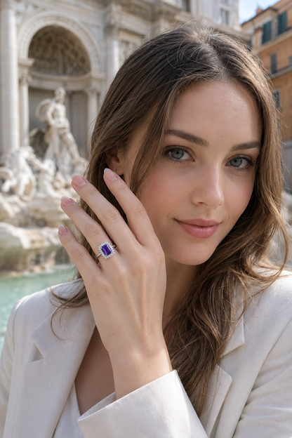 New 2026 30 custom made unique affordable purple sapphire diamond accents engagement rings