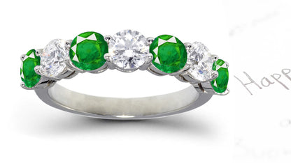 emerald bagguette diamond eternity bands1