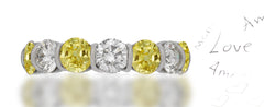 300 custom made unique stackable alternating round yellow sapphire and diamond bar set eternity band ring