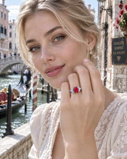 New 2026 48 custom made unique affordable ruby diamond accents engagement rings