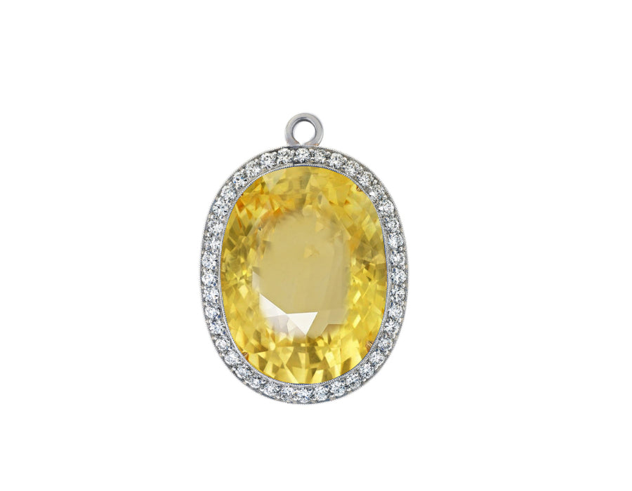 5 custom unique oval yellow sapphire and diamond halo earrings