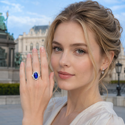 New 2026 21 custom made unique affordable blue sapphire diamond accents engagement rings