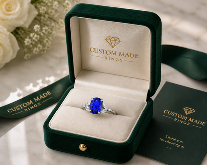 New 2026 50 custom made unique affordable blue sapphire diamond accents engagement rings