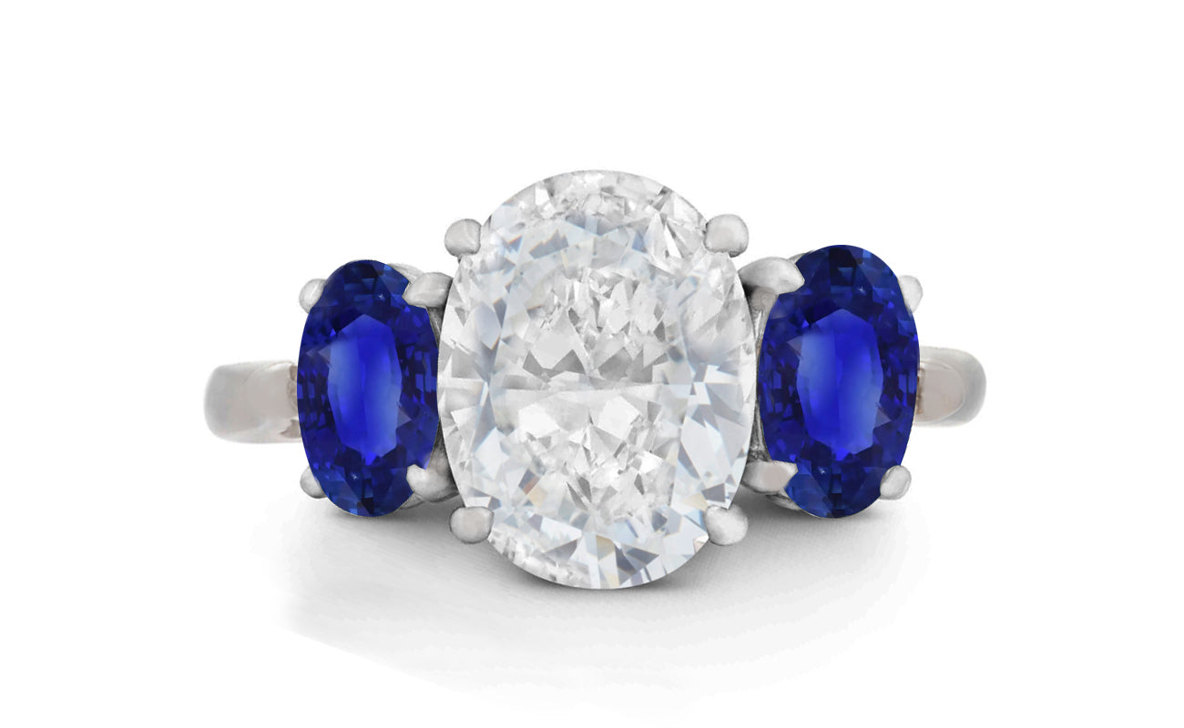 Vintage Inspired Diamond and Sapphire Engagement Rings – Custom Made Rings
