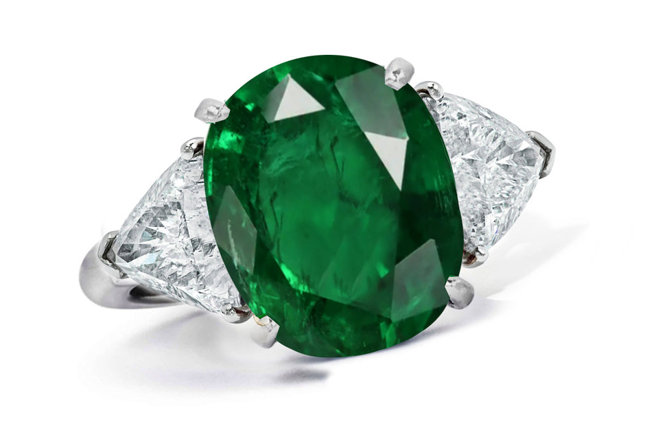 Custom Green Lab-Emerald Diamond Engagement Rings – Custom Made Rings