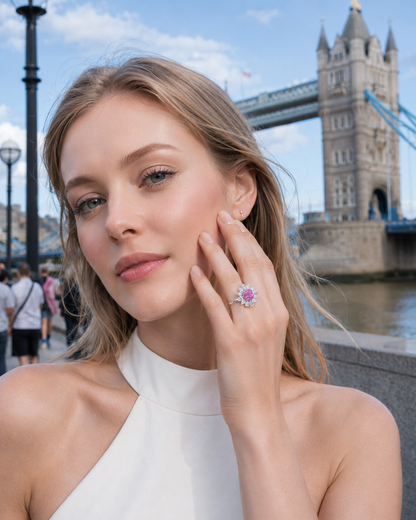 New 2026 17 custom made unique affordable pink sapphire diamond accents engagement rings