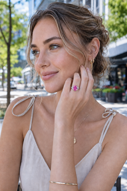 New 2026 50 custom made unique affordable pink sapphire diamond accents engagement rings