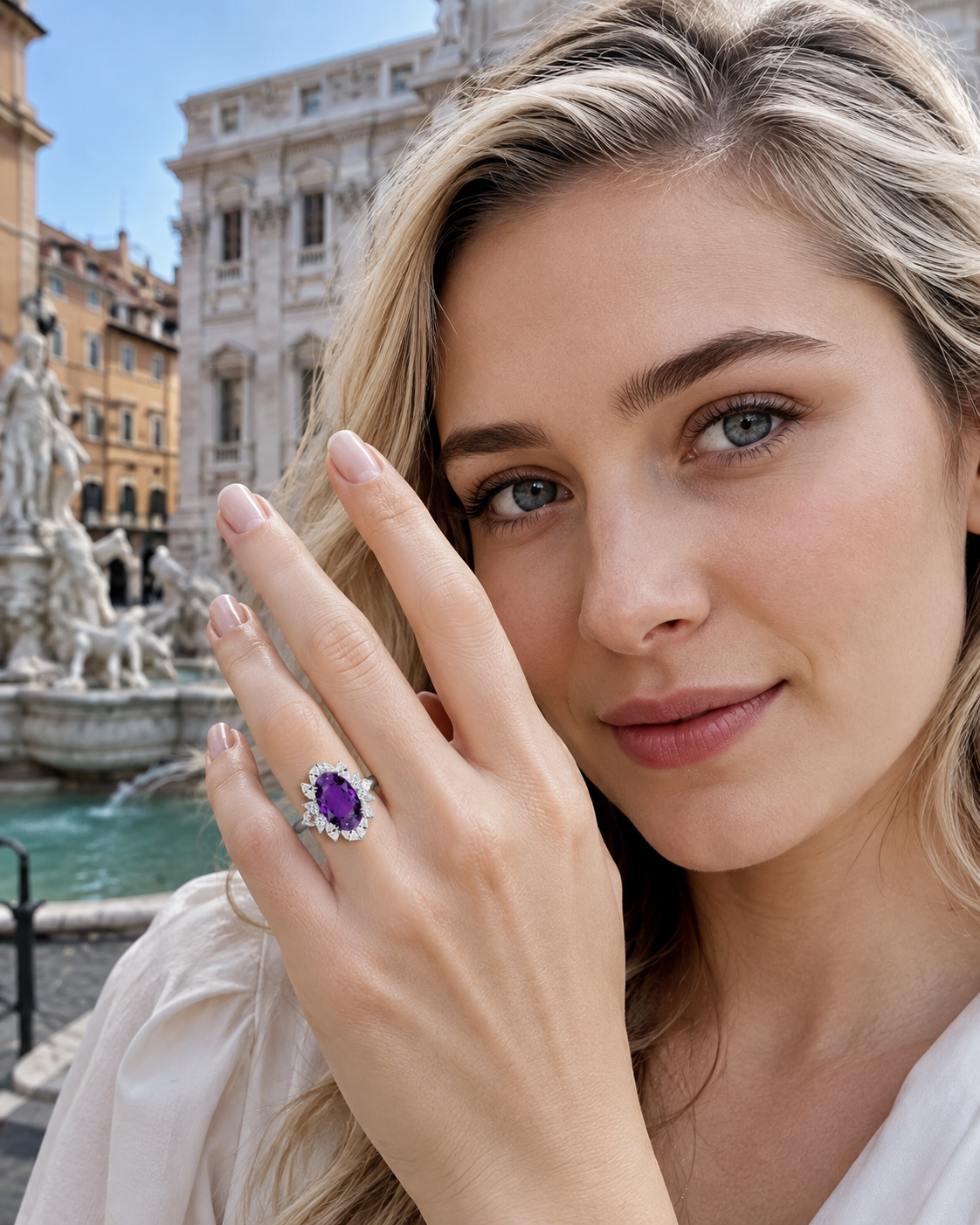 New 2026 21 custom made unique affordable purple sapphire diamond accents engagement rings