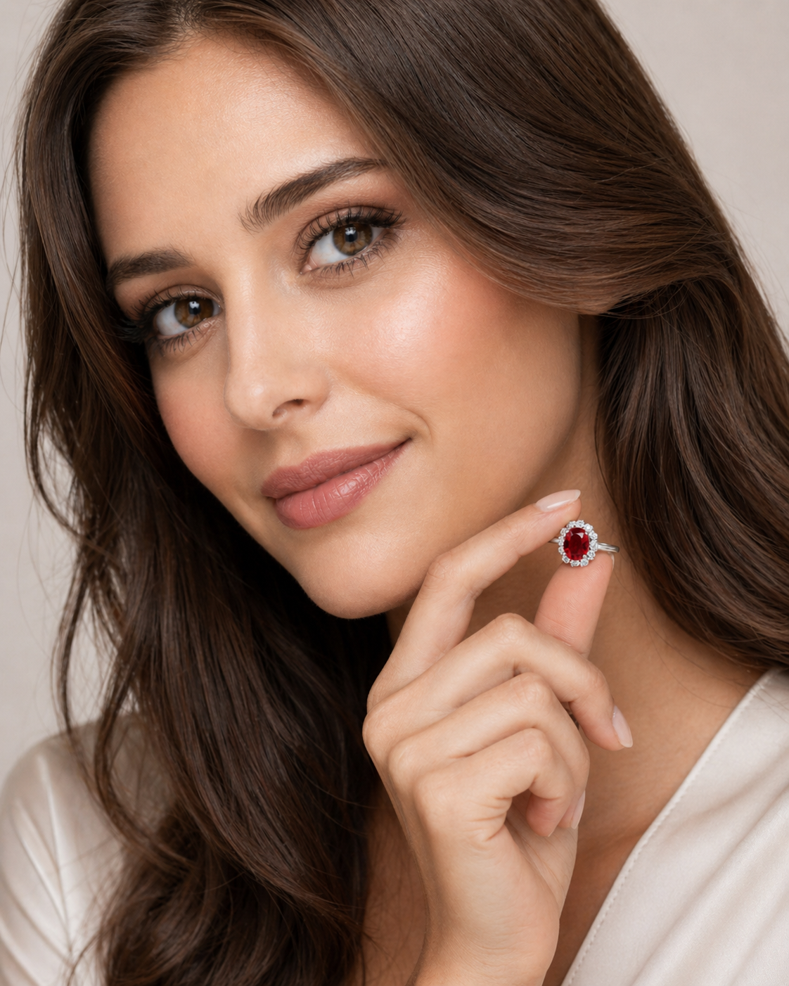 New 2026 2 custom made unique affordable ruby diamond accents engagement rings
