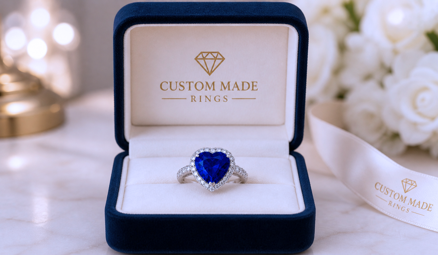 New 2026 7 custom made unique affordable blue sapphire diamond accents engagement rings