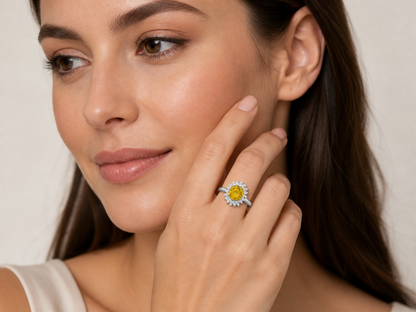New 2026 14 custom made unique affordable yellow sapphire diamond accents engagement rings