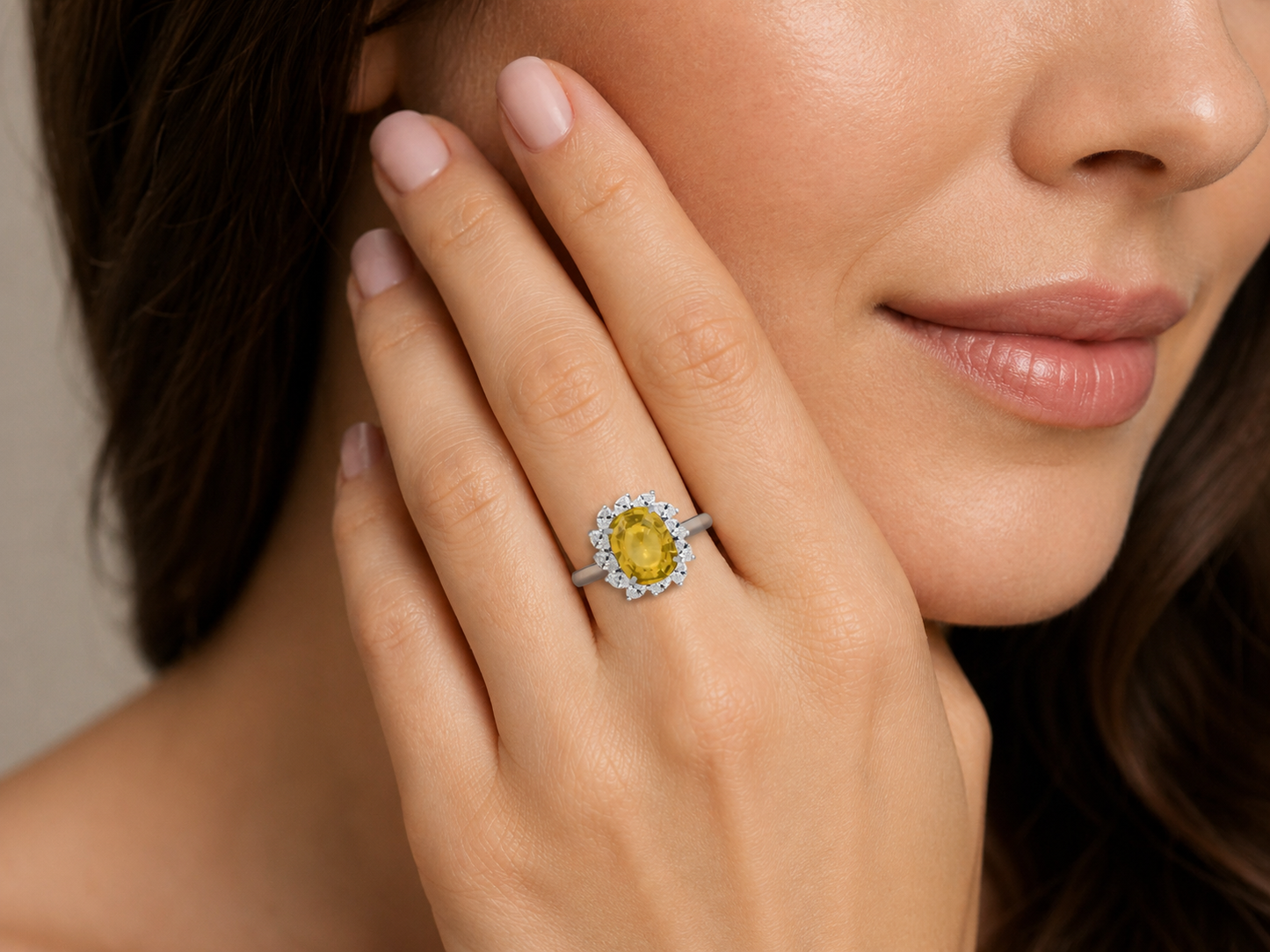 New 2026 5 custom made unique affordable yellow sapphire diamond accents engagement rings