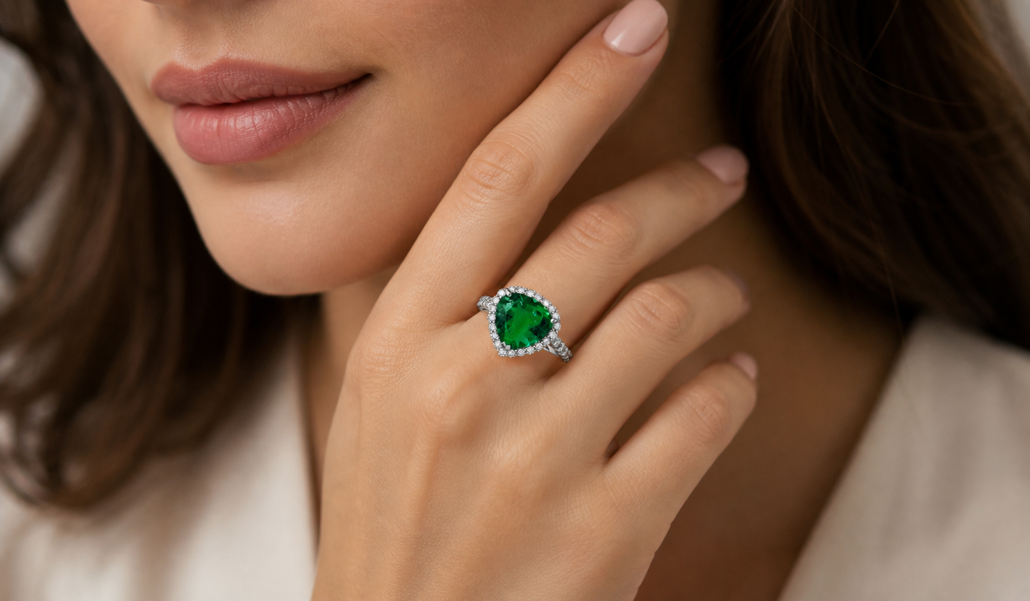 New 2026 7 custom made unique affordable emerald diamond accents engagement rings