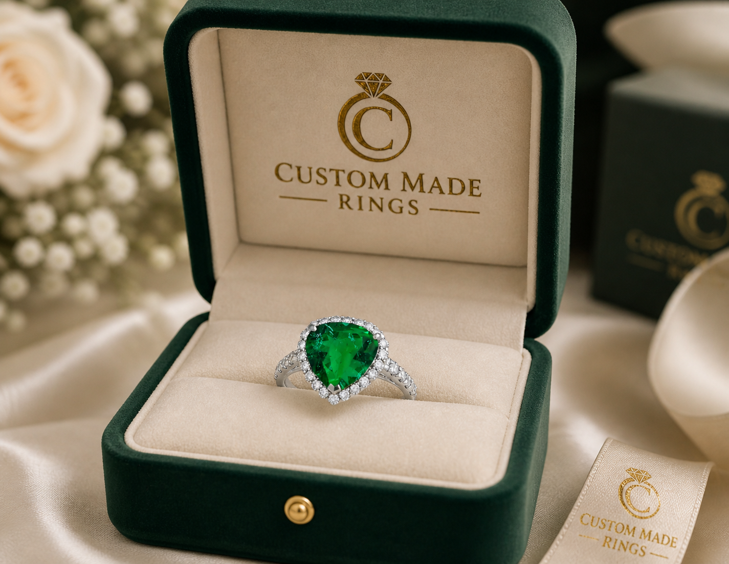 New 2026 7 custom made unique affordable emerald diamond accents engagement rings