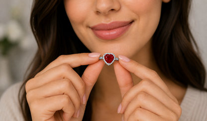 New 2026 7 custom made unique affordable ruby diamond accents engagement rings