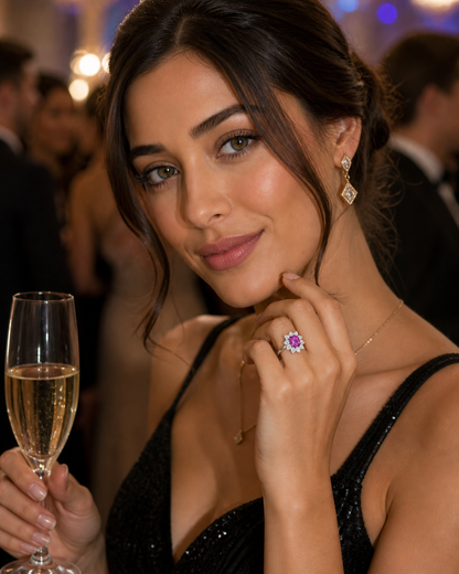 New 2026 13 custom made unique affordable pink sapphire diamond accents engagement rings