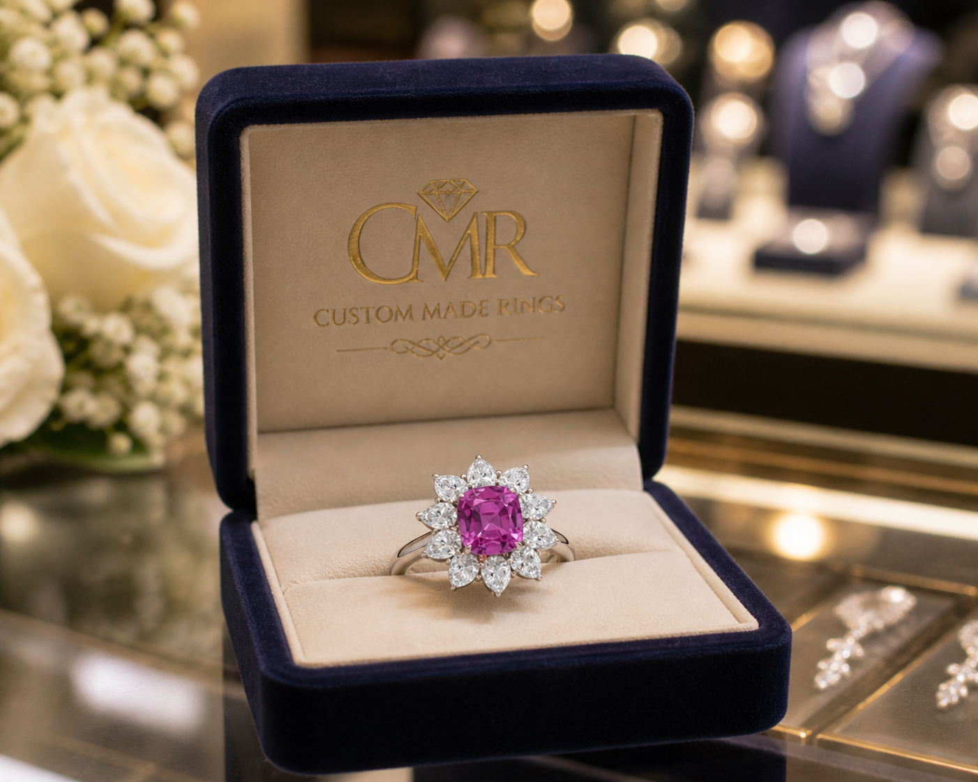 New 2026 13 custom made unique affordable pink sapphire diamond accents engagement rings