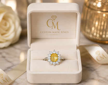 New 2026 13 custom made unique affordable yellow sapphire diamond accents engagement rings