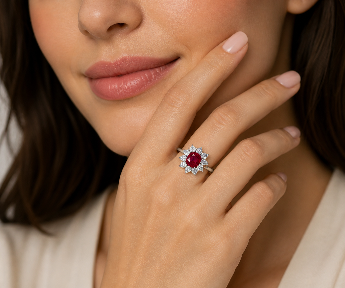 New 2026 13 custom made unique affordable ruby diamond accents engagement rings