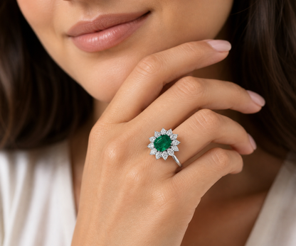 New 2026 13 custom made unique affordable emerald diamond accents engagement rings