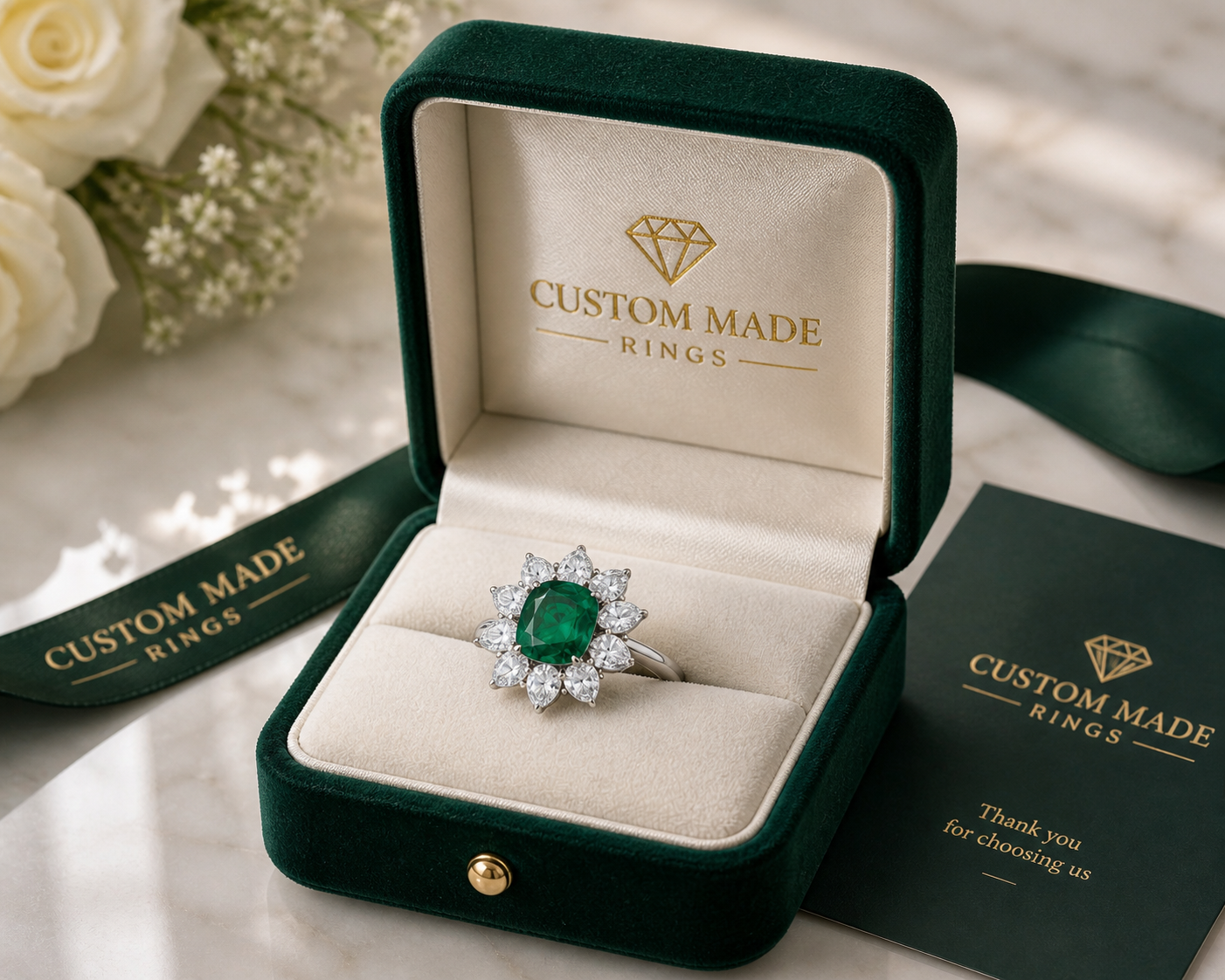 New 2026 13 custom made unique affordable emerald diamond accents engagement rings