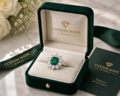New 2026 13 custom made unique affordable emerald diamond accents engagement rings