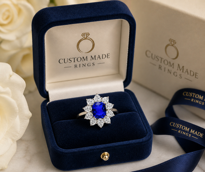 New 2026 13 custom made unique affordable blue sapphire diamond accents engagement rings