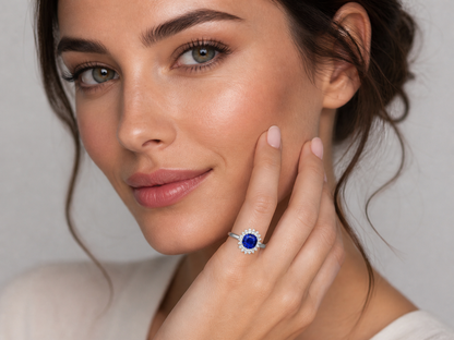 New 2026 14 custom made unique affordable blue sapphire diamond accents engagement rings