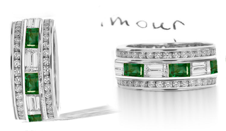 Emerald and Diamond Eternity Band PRODUCT9