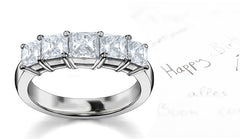 anniversary band prong set with square diamonds