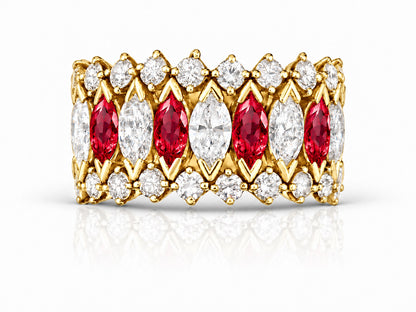 Custom made stackable diamond and ruby anniversary eternity rings 2026 1
