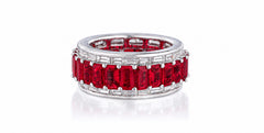 Custom made stackable diamond and ruby anniversary eternity rings 2026 36