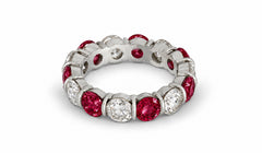 Custom made stackable diamond and ruby anniversary eternity rings 2026 37