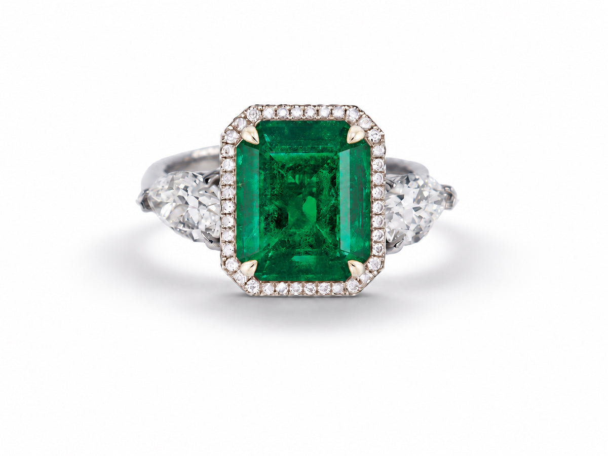 Custom made unique handcrafted non tradional diamond and emerald engagement rings 2026 2