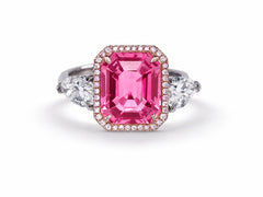 Custom made unique handcrafted non tradional diamond and pink sapphire engagement rings 2026 2