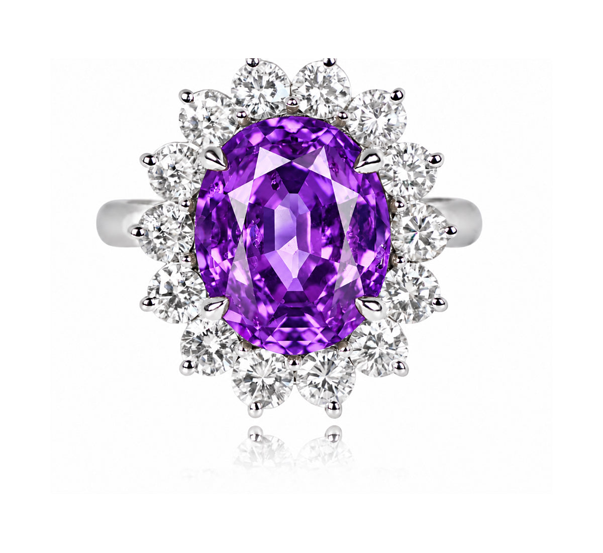 Custom made unique handcrafted non tradional diamond and purple sapphire engagement rings 2026 5