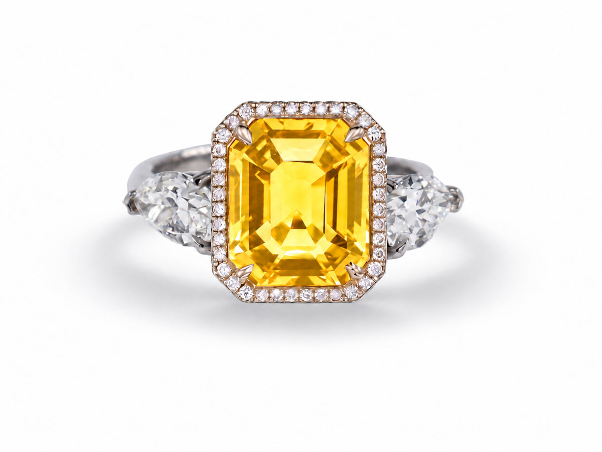 custom made unique handcrafted non tradional diamond and yellow sapphire engagement rings 2026 2