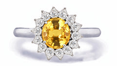 Custom made unique handcrafted non tradional diamond and yellow sapphire engagement rings 2026 3