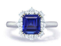 Custom made unique non traditional dream blue sapphire and diamond engagement rings 10