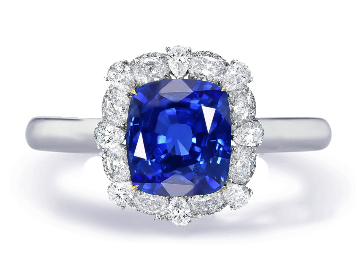Custom made unique non traditional dream blue sapphire and diamond engagement rings 11