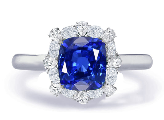 Custom made unique non traditional dream blue sapphire and diamond engagement rings 11