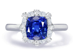 Custom made unique non traditional dream blue sapphire and diamond engagement rings 11