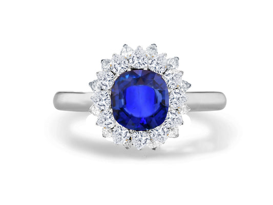 Custom made unique non traditional dream blue sapphire and diamond engagement rings 15