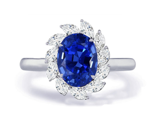 Custom made unique non traditional dream blue sapphire and diamond engagement rings 19